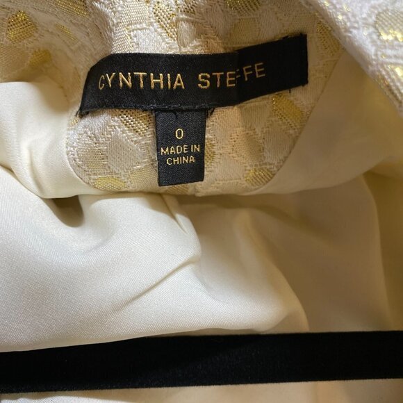 Cynthia Steffe Gold Ivory A-Line Dress $148 - Picture 9 of 10